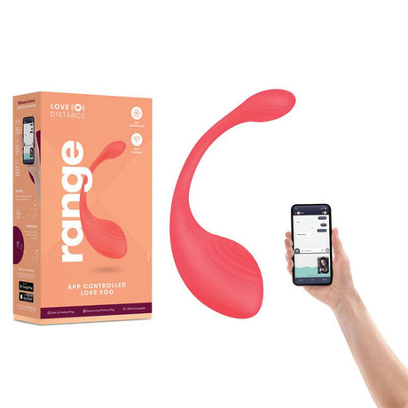 Buy Love Distance RANGE - Coral Rechargeable Love Egg with App Contol – Naughtyhut NZ sex toys online. Discreet delivery & top brands.