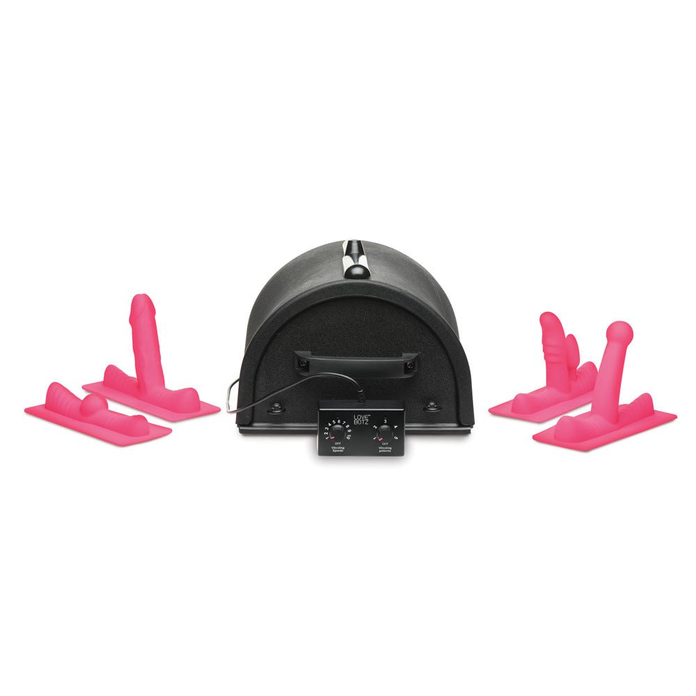 Buy LoveBotz 50X Saddle Pro Sex Machine - Mains Powered Machine with 4 Attachments – Naughtyhut NZ sex toys online. Discreet delivery & top brands.