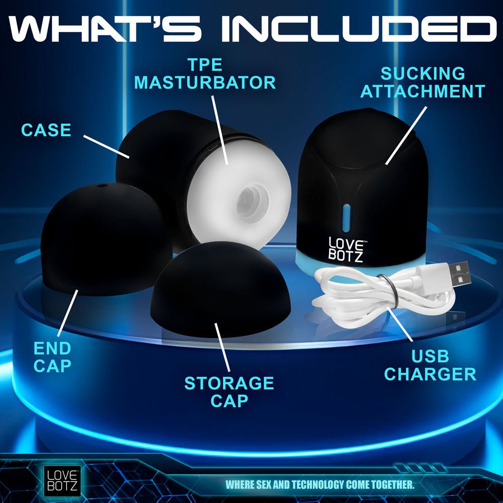 LoveBotz The Milker Mega - Pod - USB Rechargeable Male Masturbator – Sex toys NZ by Naughtyhut. Discreet delivery nationwide.