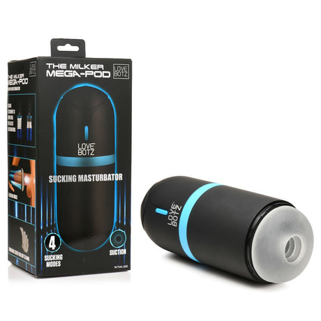 Buy LoveBotz The Milker Mega - Pod - USB Rechargeable Male Masturbator – Naughtyhut NZ sex toys online. Discreet delivery & top brands.