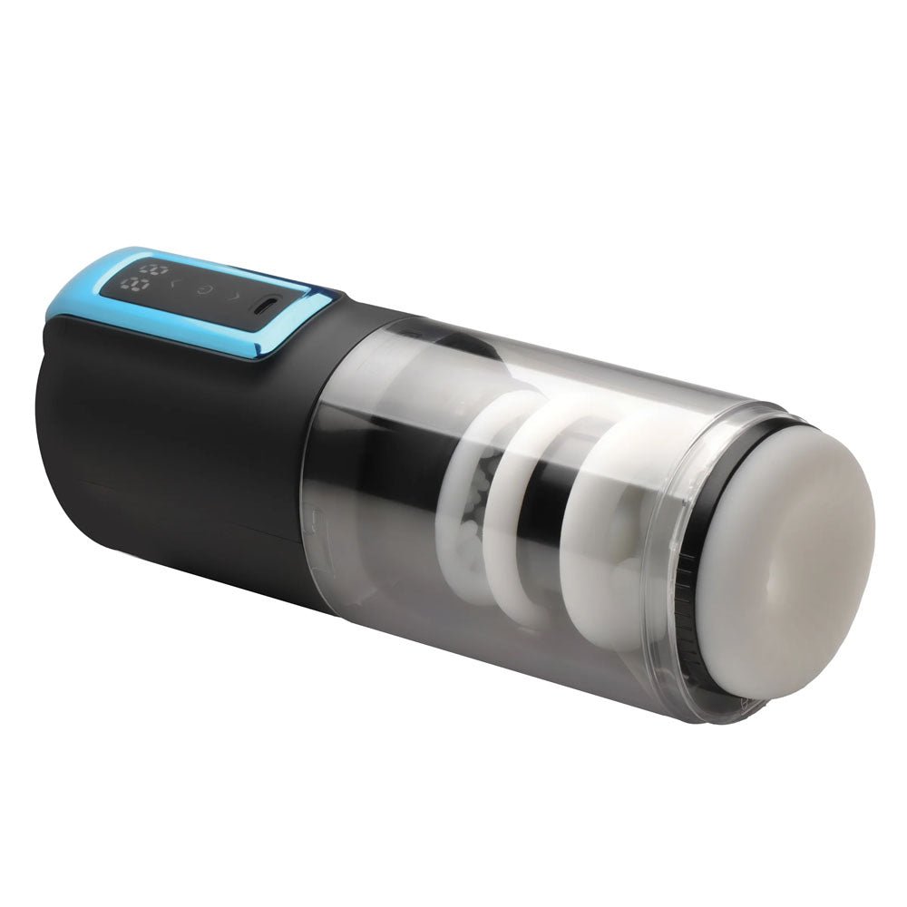 Buy LoveBotz The Milker Roto - Stroke - USB Rechargeable Thrusting & Rotating Male Masturbator – Naughtyhut NZ sex toys online. Discreet delivery & top brands.