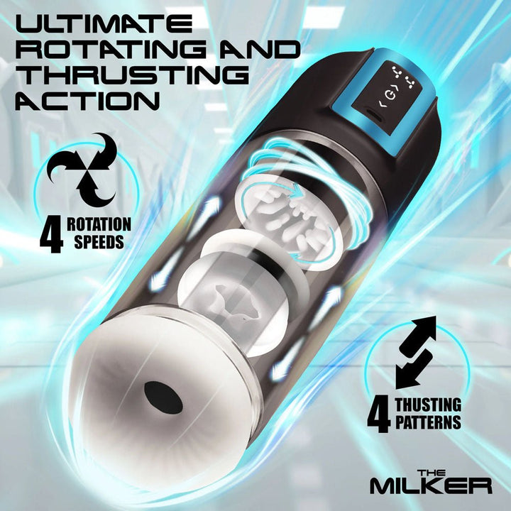 LoveBotz The Milker Roto - Stroke - USB Rechargeable Thrusting & Rotating Male Masturbator – Sex toys NZ by Naughtyhut. Discreet delivery nationwide.