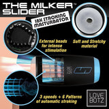 Buy LoveBotz The Milker Slider 18X Stroking Masturbator - USB Rechargeable Stroking Masturbator – Naughtyhut NZ sex toys online. Discreet delivery & top brands.