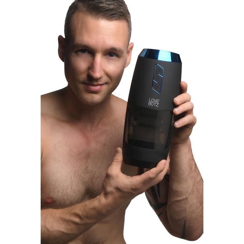 Buy LoveBotz The Milker Slider 18X Stroking Masturbator - USB Rechargeable Stroking Masturbator – Naughtyhut NZ sex toys online. Discreet delivery & top brands.
