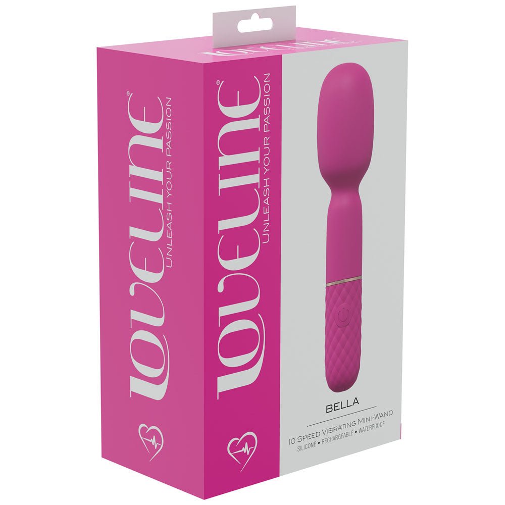 LOVELINE Bella - Pink - Pink 14 cm USB Rechargeable Massage Wand – Sex toys NZ by Naughtyhut. Discreet delivery nationwide.