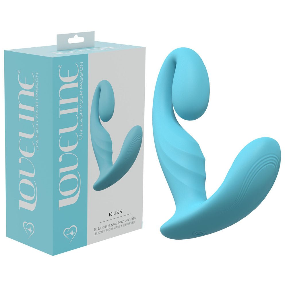 LOVELINE Bliss - Blue - Blue 11.5 cm USB Rechargeable Vibrator – Sex toys NZ by Naughtyhut. Discreet delivery nationwide.
