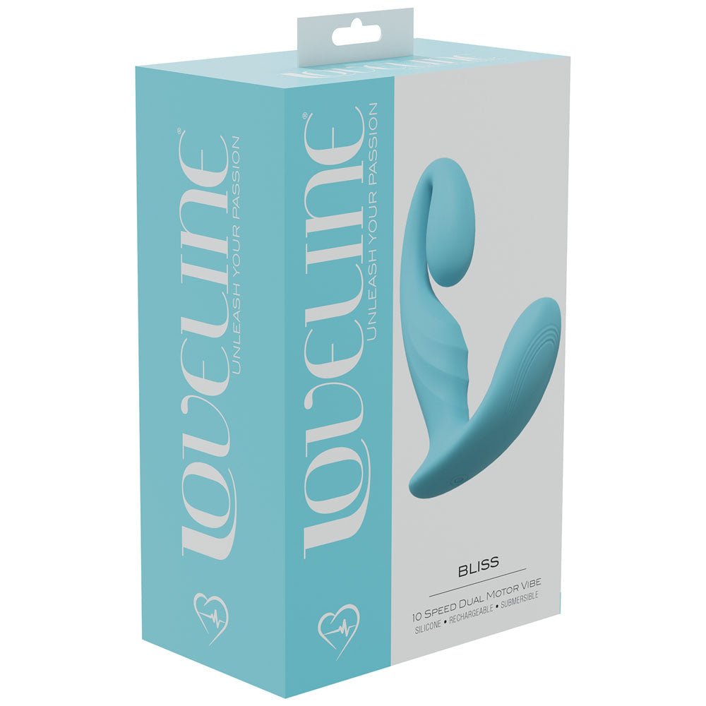 LOVELINE Bliss - Blue - Blue 11.5 cm USB Rechargeable Vibrator – Sex toys NZ by Naughtyhut. Discreet delivery nationwide.