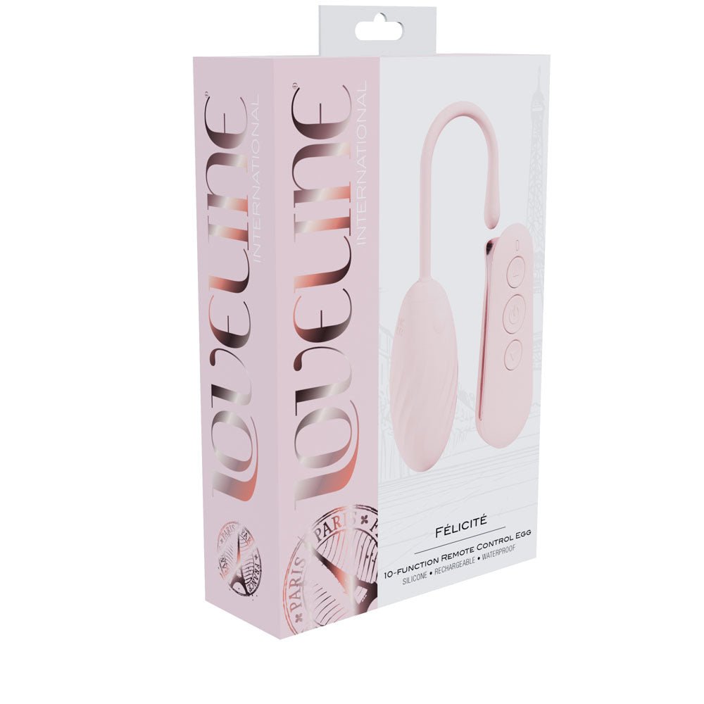 LOVELINE Felicite - Pink - Pink USB Rechargeable Vibrating Egg with Wireless Remote – Sex toys NZ by Naughtyhut. Discreet delivery nationwide.