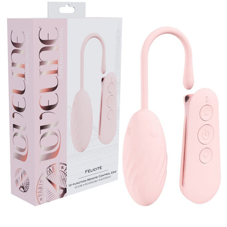 Buy LOVELINE Felicite - Pink - Pink USB Rechargeable Vibrating Egg with Wireless Remote – Naughtyhut NZ sex toys online. Discreet delivery & top brands.