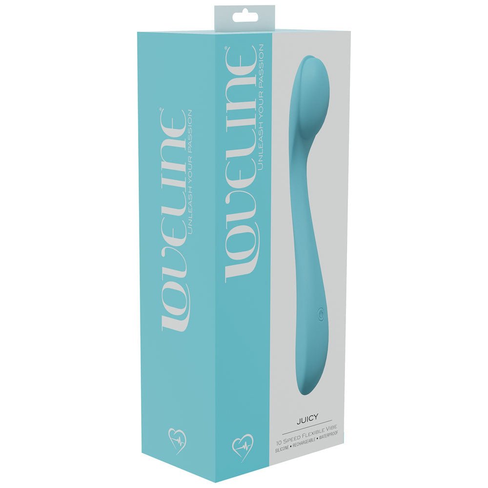 LOVELINE Juicy - Blue - Blue 21.5 cm USB Rechargeable Vibrator – Sex toys NZ by Naughtyhut. Discreet delivery nationwide.