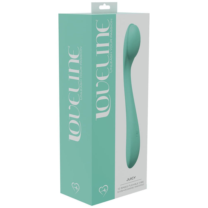 LOVELINE Juicy - Green - GReen 21.5 cm USB Rechargeable Vibrator – Sex toys NZ by Naughtyhut. Discreet delivery nationwide.