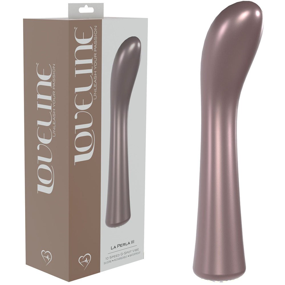 LOVELINE La Perla III - Pink - Pearlescent Pink 19.2 cm USB Rechargeable Vibrator – Sex toys NZ by Naughtyhut. Discreet delivery nationwide.