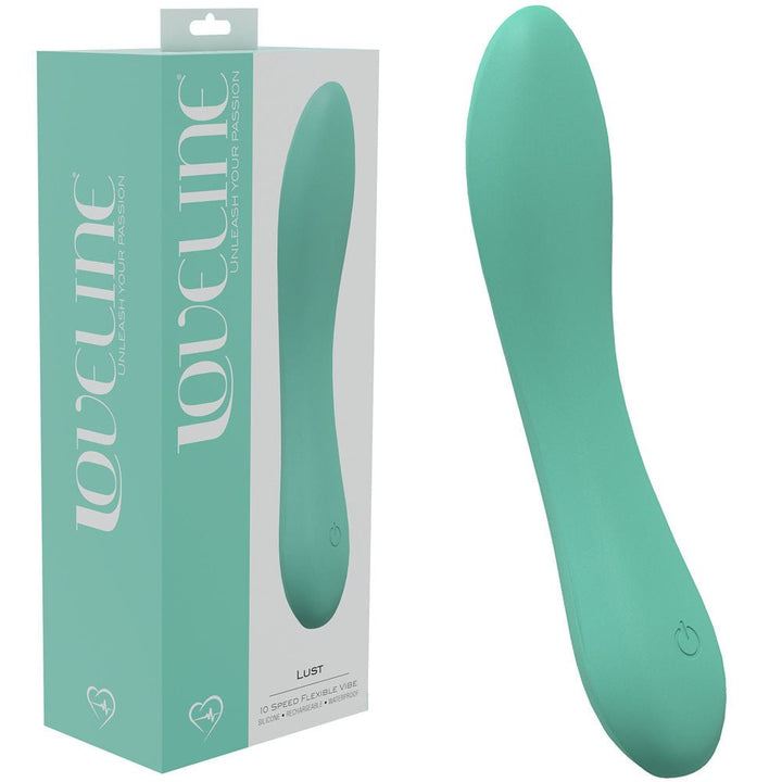 LOVELINE Lust - Green - Green 17 cm USB Rechargeable Vibrator – Sex toys NZ by Naughtyhut. Discreet delivery nationwide.