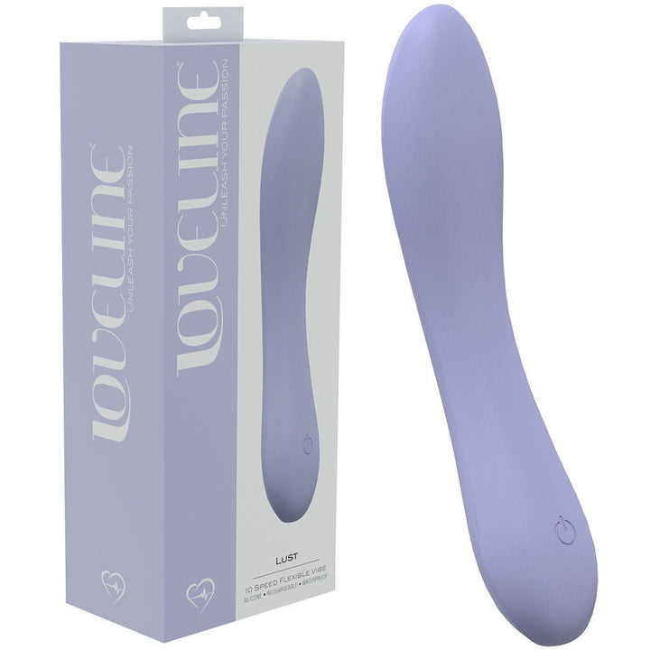 LOVELINE Lust - Lavender - Lavender 17 cm USB Rechargeable Vibrator – Sex toys NZ by Naughtyhut. Discreet delivery nationwide.