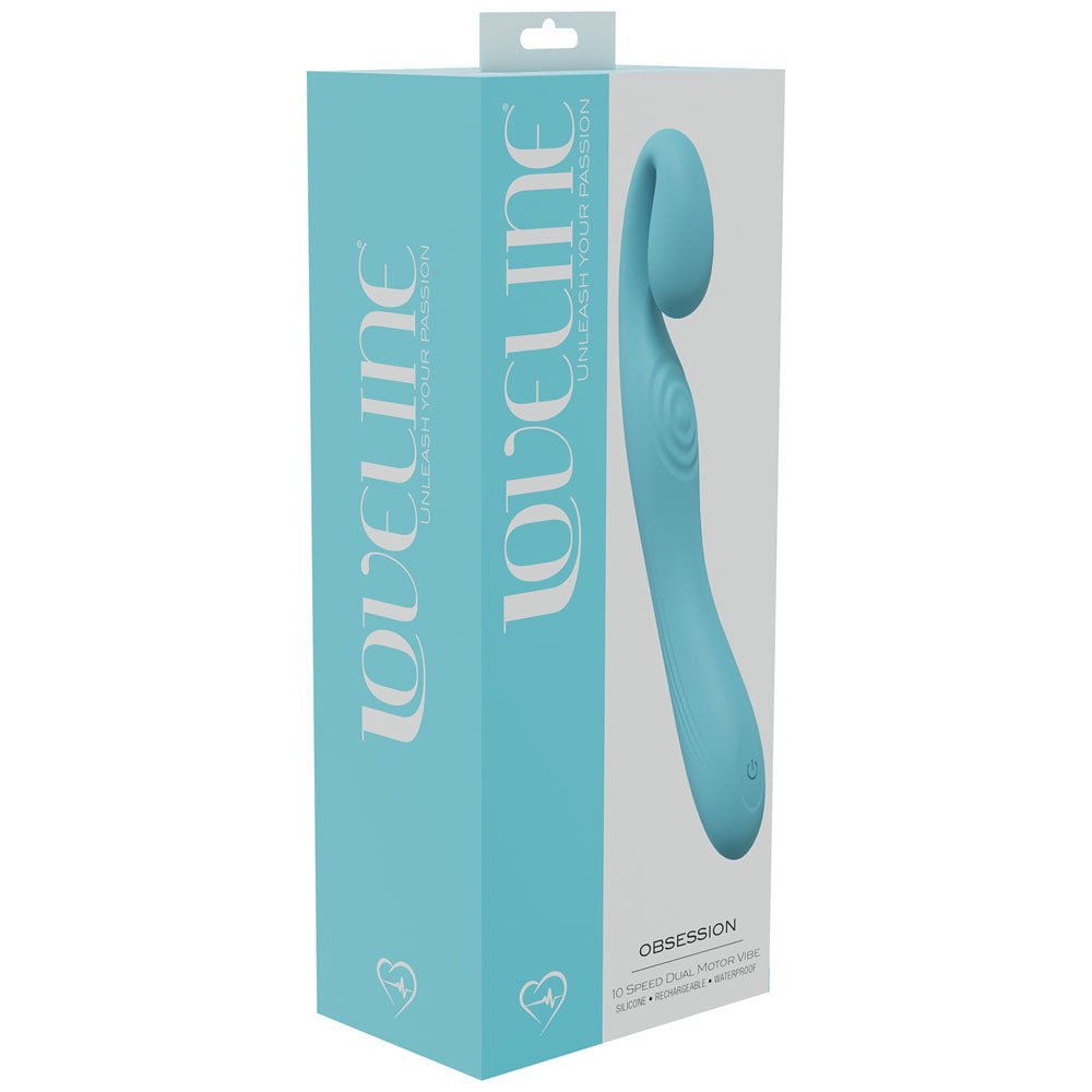 LOVELINE Obsession - Blue - Blue 18.4 cm USB Rechargeable Vibrator – Sex toys NZ by Naughtyhut. Discreet delivery nationwide.