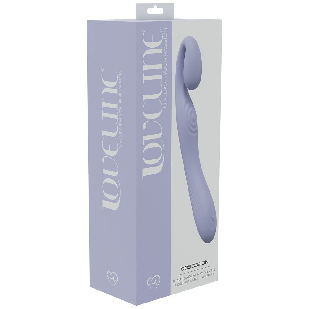 LOVELINE Obsession - Lavender - Lavender 18.4 cm USB Rechargeable Vibrator – Sex toys NZ by Naughtyhut. Discreet delivery nationwide.