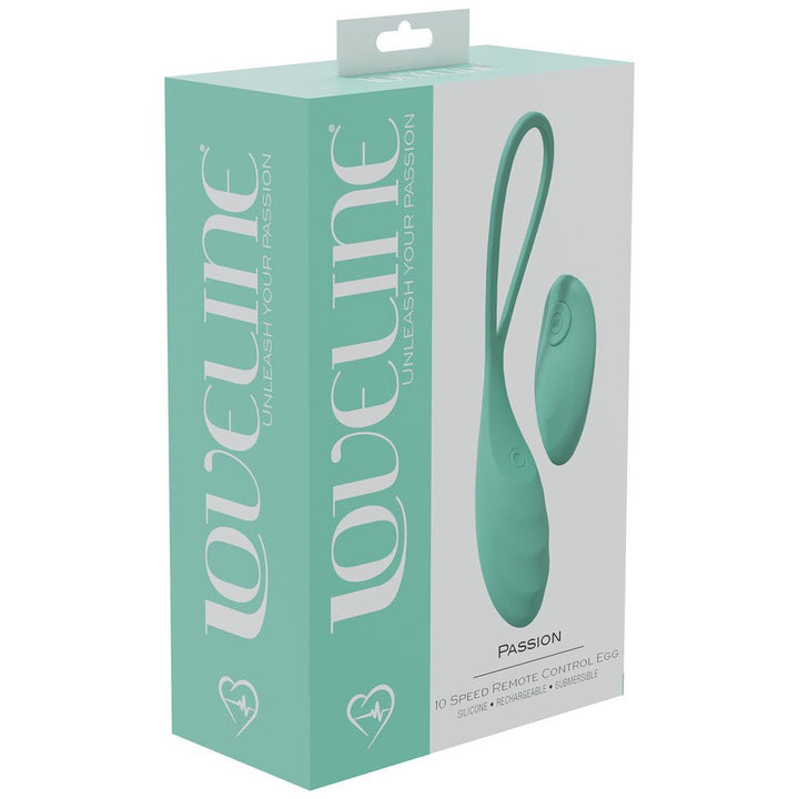 LOVELINE Passion - Green - Green USB Rechargeable Vibrating Egg with Wireless Remote – Sex toys NZ by Naughtyhut. Discreet delivery nationwide.