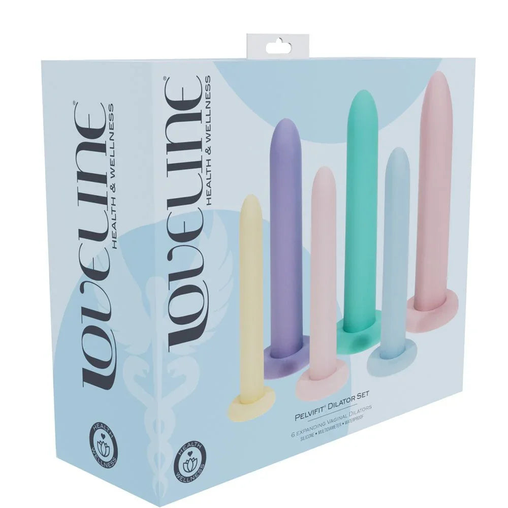 LOVELINE PelviFit Expanding Vaginal Dilator - Coloured Vaginal Dilators - Set of 6 Sizes – Sex toys NZ by Naughtyhut. Discreet delivery nationwide.
