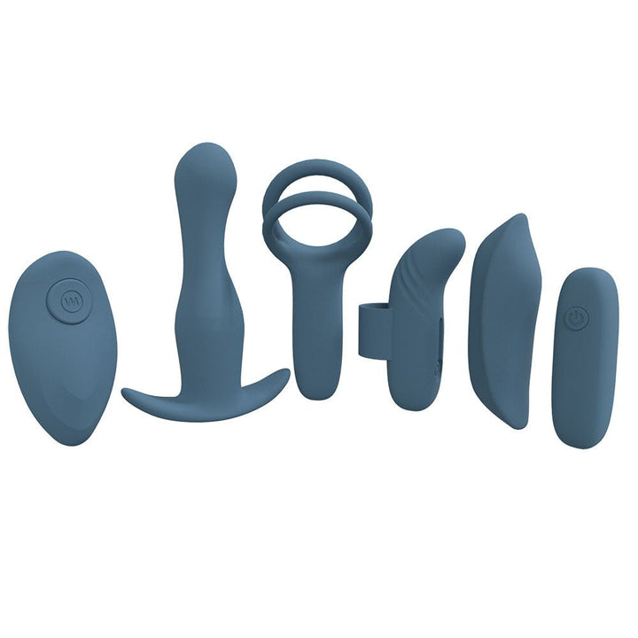 LOVELINE Supreme Weekend Kit - Blue - Blue USB Rechargeable 5 Piece Kit – Sex toys NZ by Naughtyhut. Discreet delivery nationwide.