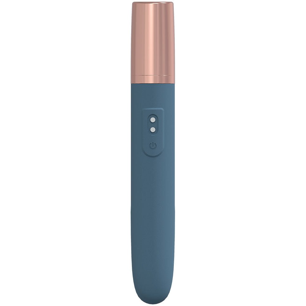 LOVELINE The Traveler - Blue - Blue 17.6 cm USB Rechargeable Vibrator with Lube Applicator – Sex toys NZ by Naughtyhut. Discreet delivery nationwide.