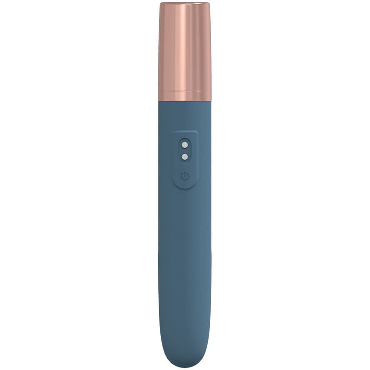 LOVELINE The Traveler - Blue - Blue 17.6 cm USB Rechargeable Vibrator with Lube Applicator – Sex toys NZ by Naughtyhut. Discreet delivery nationwide.