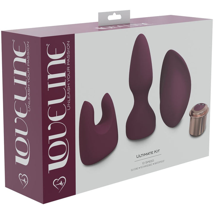 LOVELINE Ultimate Kit - Burgundy - Burgundy USB Rechargeable Kit - 3 Piece Set – Sex toys NZ by Naughtyhut. Discreet delivery nationwide.
