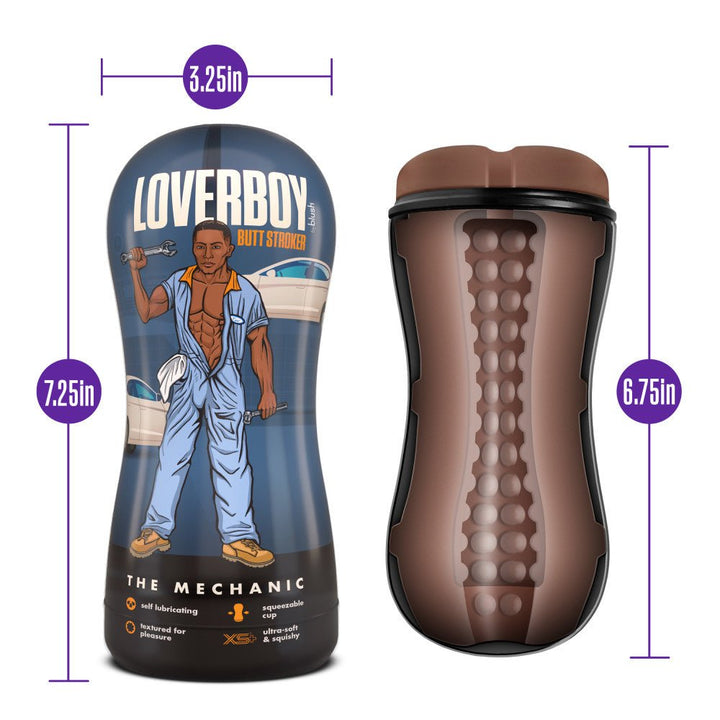 Loverboy The Mechanic - Brown Male Ass Stroker – Sex toys NZ by Naughtyhut. Discreet delivery nationwide.