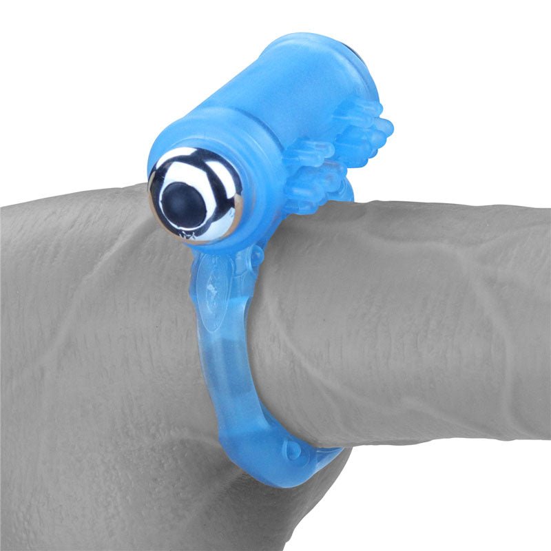 Buy Lumino Play Vibrating Penis Ring - Glow in the Dark Blue Vibrating Cock Ring – Naughtyhut NZ sex toys online. Discreet delivery & top brands.