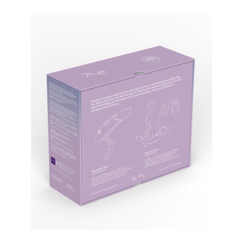 Buy Lust and Luxury featuring Womanizer Next and We - Vibe Sync O Limited Edition 2025 – Naughtyhut NZ sex toys online. Discreet delivery & top brands.