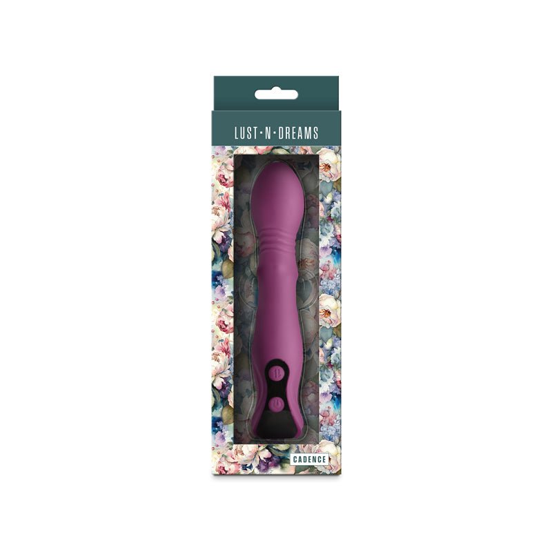 Buy Lust - n - Dreams - Cadence - Blush - Purple 18.2 cm USB Rechargeable Thrusting & Sliding Vibrator – Naughtyhut NZ sex toys online. Discreet delivery & top brands.