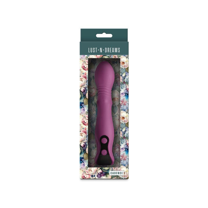 Lust - n - Dreams - Cadence - Blush - Purple 18.2 cm USB Rechargeable Thrusting & Sliding Vibrator – Sex toys NZ by Naughtyhut. Discreet delivery nationwide.