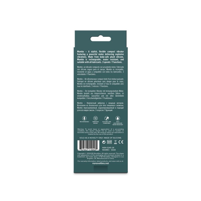 Buy Lust - n - Dreams - Mambo - Sage - Green 12.2 cm USB Rechargeable Bullet – Naughtyhut NZ sex toys online. Discreet delivery & top brands.
