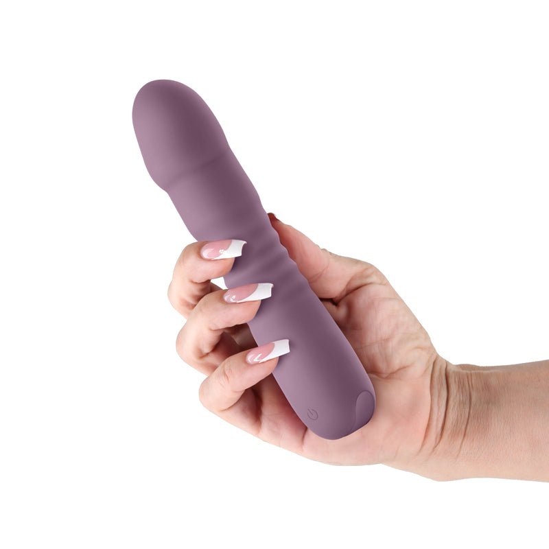Lust - n - Dreams - Poise - Mauve - Purple 17.3 cm USB Rechargeable Thrusting Vibrator – Sex toys NZ by Naughtyhut. Discreet delivery nationwide.