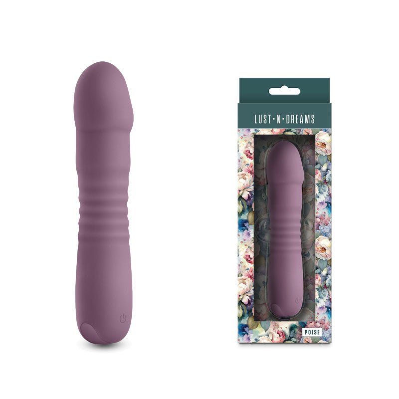 Lust - n - Dreams - Poise - Mauve - Purple 17.3 cm USB Rechargeable Thrusting Vibrator – Sex toys NZ by Naughtyhut. Discreet delivery nationwide.