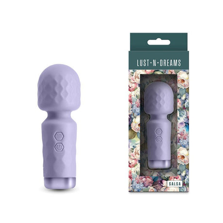 Buy Lust - n - Dreams - Salsa - Lavender - Lavender 11.5 cm USB Rechargeable Mini Massage Wand – Naughtyhut NZ sex toys online. Discreet delivery & top brands.