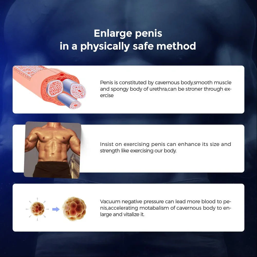 AeroUp safety infographic explaining the vacuum enlargement method