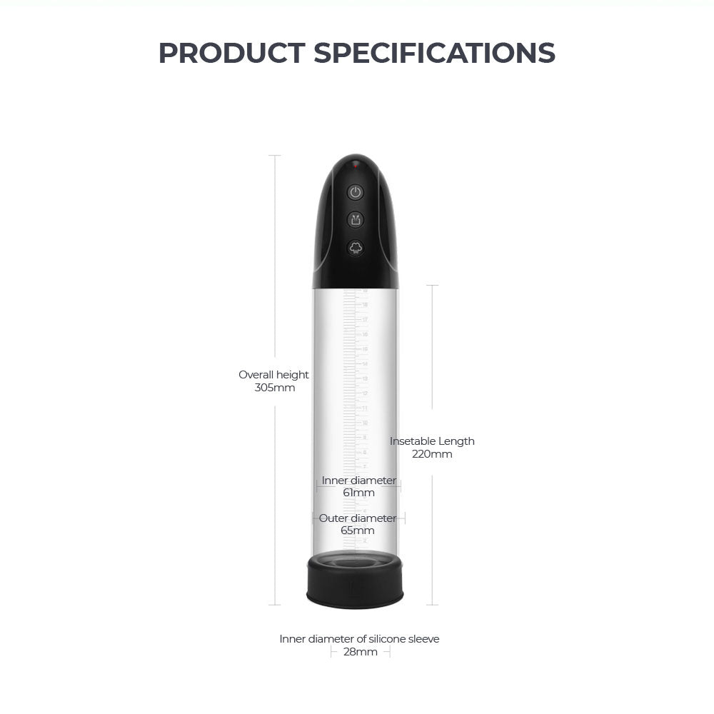 Buy LuvPump Automatic Penis Pump - Clear USB Rechargeable Automatic Penis Pump – Naughtyhut NZ sex toys online. Discreet delivery & top brands.