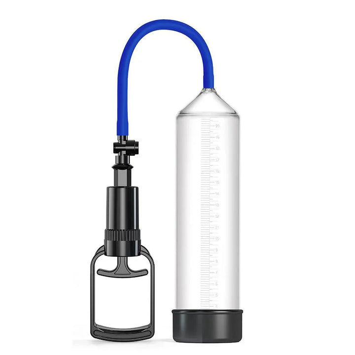 ClassiUp large power pump in Clear, trigger grip and blue hose on white