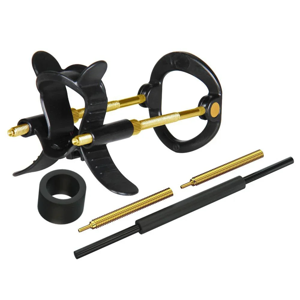 Max Fit extender parts laid out, frame, comfort ring and extension rods