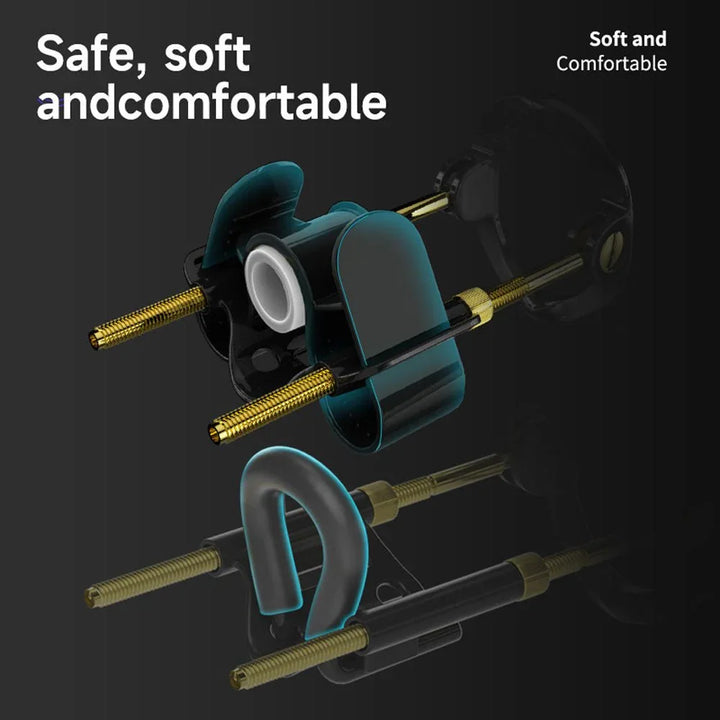 Max Fit luxury comfort card, padded clamp and silicone loop illustrated
