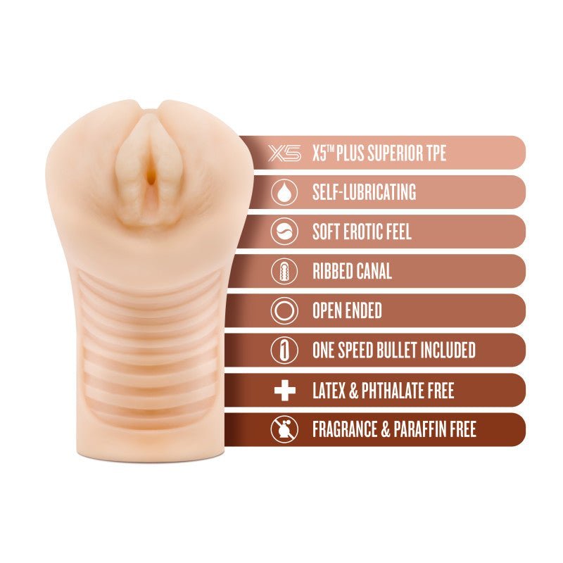 M Elite Soft and Wet - Annabella - Flesh Vibrating Vagina Stroker – Sex toys NZ by Naughtyhut. Discreet delivery nationwide.