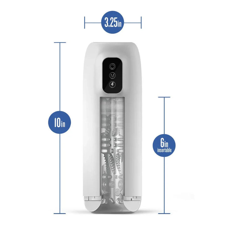 Robo-Bator dimensions: 10in long, 6in insertable, 3.25in wide, sleeve cutaway shown