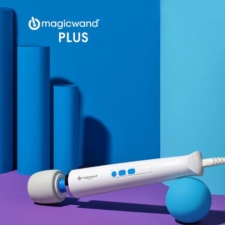 Magic Wand Plus lying on a purple ledge against blue columns