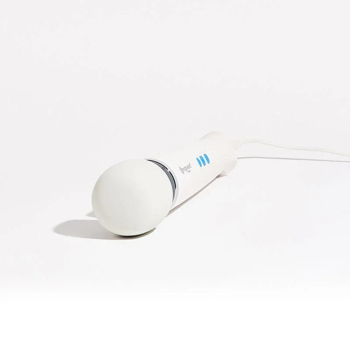 Magic Wand Plus head-on close-up, soft silicone head toward camera