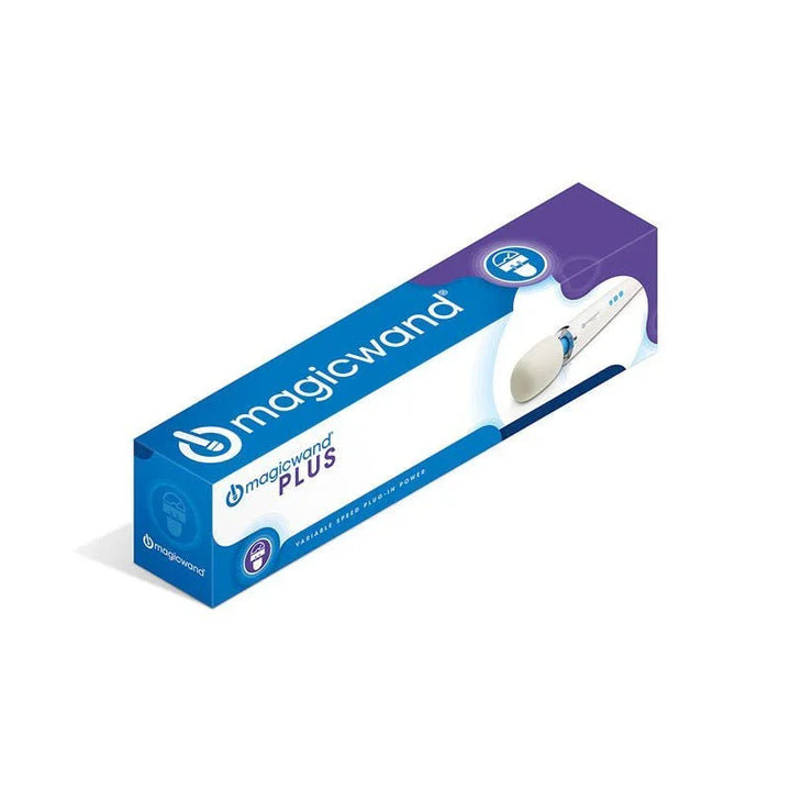 Magic Wand Plus retail box angled, showing top and side panels