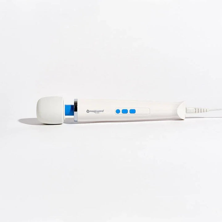 Magic Wand Plus from the rear, cord trailing right