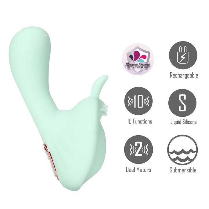 Maia AVERI - Green - Green USB Rechargeable Vibrator – Sex toys NZ by Naughtyhut. Discreet delivery nationwide.