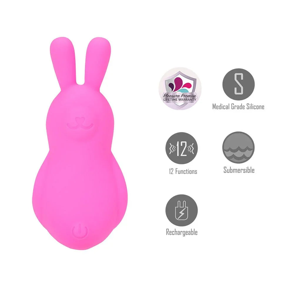 Maia BRI - Pink - Pink 9 cm USB Rechargeable Vibrating Bunny Bullet – Sex toys NZ by Naughtyhut. Discreet delivery nationwide.