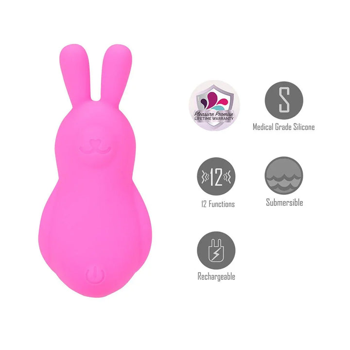 Maia BRI - Pink - Pink 9 cm USB Rechargeable Vibrating Bunny Bullet – Sex toys NZ by Naughtyhut. Discreet delivery nationwide.