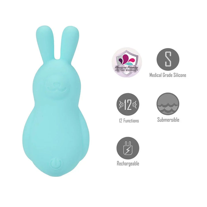 Maia BRI - Teal - Teal 9 cm USB Rechargeable Vibrating Bunny Bullet – Sex toys NZ by Naughtyhut. Discreet delivery nationwide.
